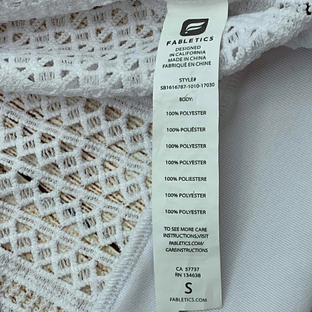 Fabletics White Eyelet Long Sleeve Sophie Tunic - Picture 6 of 7